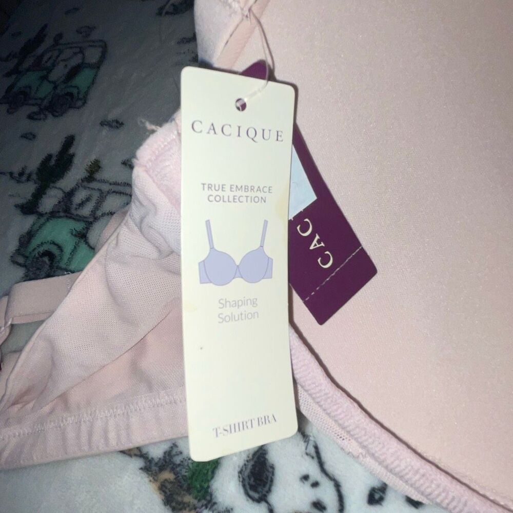 New with tags Cacique True embrace collection blush pink T-shirt bra size 44D - Picture 10 of 12